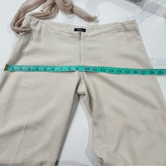 Vintage Nissa Linen Blend Hip Hugger Flared Pant - Picture 13 of 16